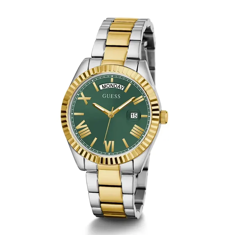 Guess Connoisseur Green Dial Two-tone Ladies Watch- GW0308L5